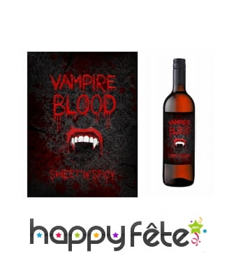 10 Etiquettes Vampire blood pour bouteille