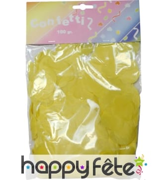 100 gr confettis coeur jaune