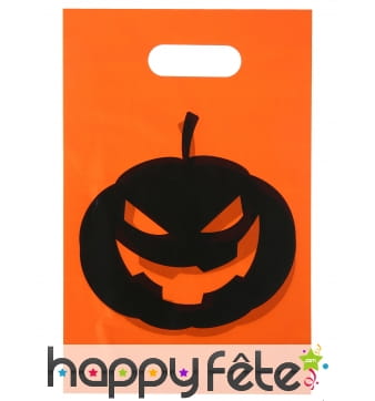 10 Sacs cadeaux Halloween imprimé citrouille