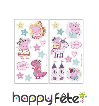 2 Feuilles comestibles Peppa Pig pour gâteau