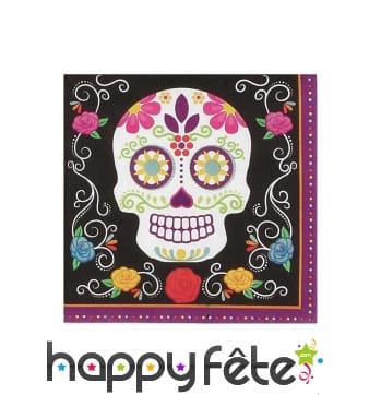 20 serviettes dia de los muertos