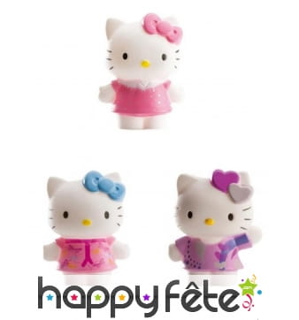 3 figurines déco pour gâteau Hello Kitty 7cm