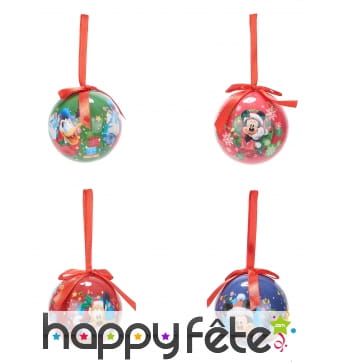 4 Boules de Noël Mickey Mouse 7,5cm