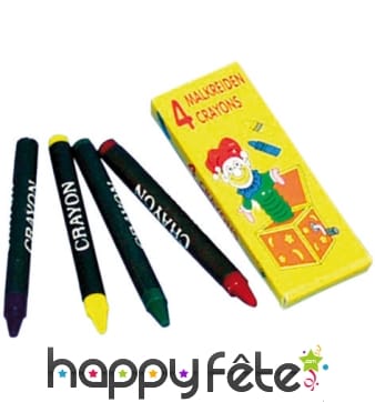 4 crayons en cire