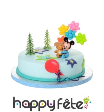 4 Figurines Bebe Mickey Pour Gateau