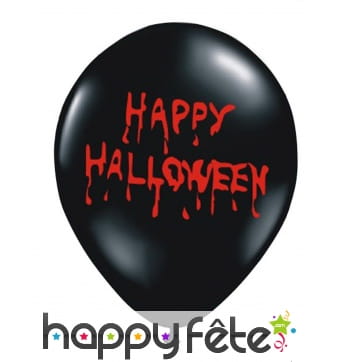 6 Ballons Happy Halloween en sang