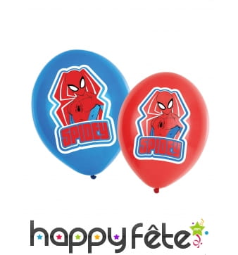 6 Ballons Spidey de 27,5cm