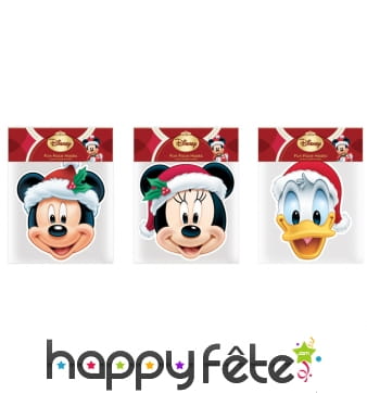 6 Masques de Noël Mickey et ses amis