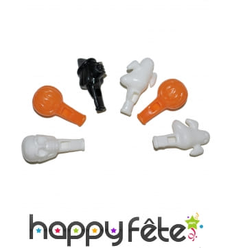 6 Sifflets Halloween de 7cm