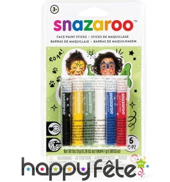 6 Sticks maquillage mixte, Snazaroo