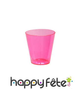 60 Verres shooter roses flash en plastique