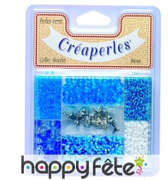 7 cases de perles bleues