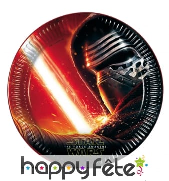 8 Assiettes star wars 7 le réveil de la force