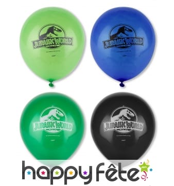 8 Ballons latex Jurassic World de 30cm