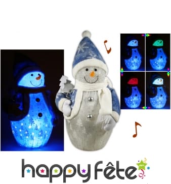 Automate de noel lumineux et musical 45 cm