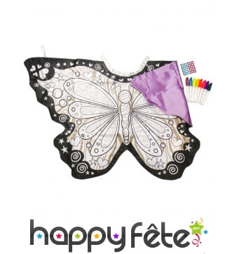 Ailes de papillon à colorier pour fille