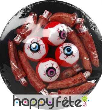 Assiette d'yeux et de doigts, Halloween