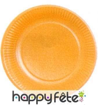 Assiettes en carton mandarine