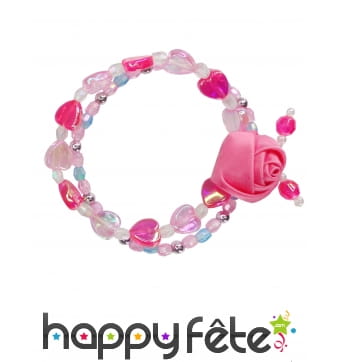 Bracelet avec petite rose pour enfant