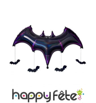 Ballon chauve souris violet de 130cm