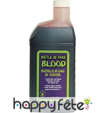 Bouteille de faux sang cosmétique, 480ml