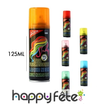 Bombe de laque fluo pour cheveux de 125 ml