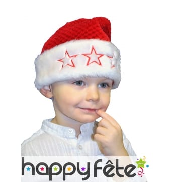 Bonnet de Noël en peluche pour enfant