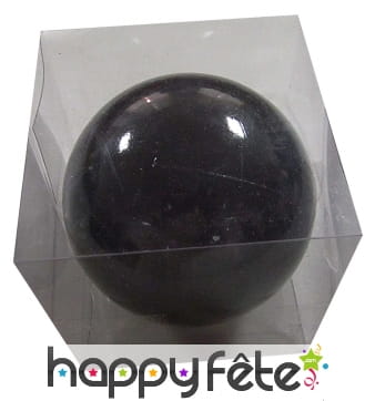 Boule de noel noir brillant de 10 cm