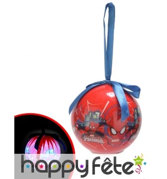 Boule de Noël Spiderman Lumineuse 7,5cm