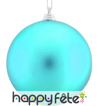 Boule de noël turquoise mat de 10cm