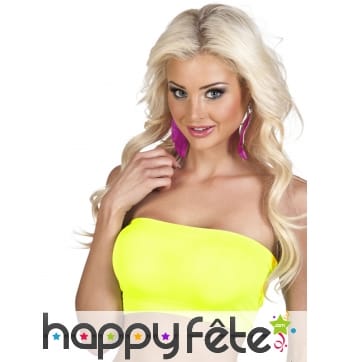 Bandeau élastique jaune fluo stretch