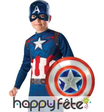 Bouclier et masque de Captain America pour enfant