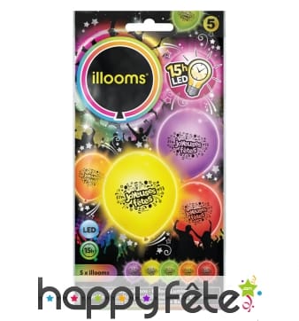 Ballons joyeuses fêtes lumineux