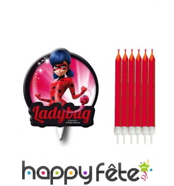 Bougies Ladybug d'anniversaire