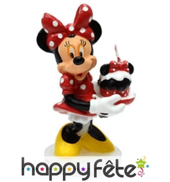 Bougie Minnie en 3D de 9cm