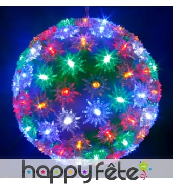 Boule multicolore lumineuse et clignotante 15 cm