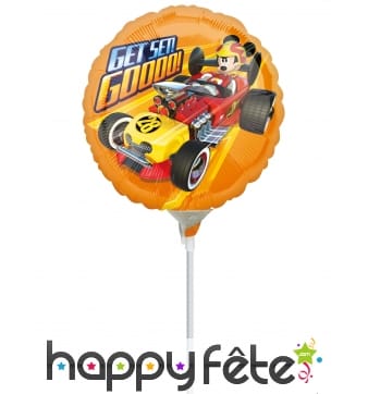 Ballon Mickey Roadster de 23cm sur tige