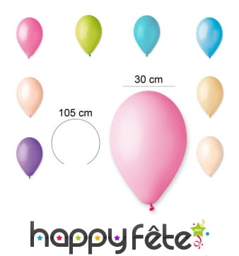 Ballons pastels de 30cm