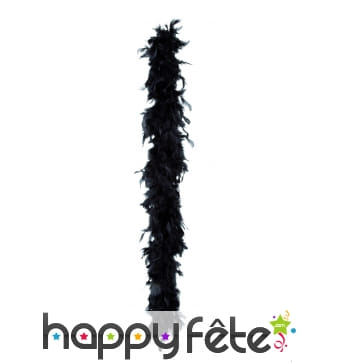 Boa plumes noires 180 cm