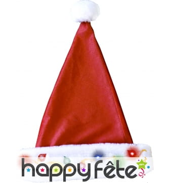 Bonnet pere noel couleur lumineuse