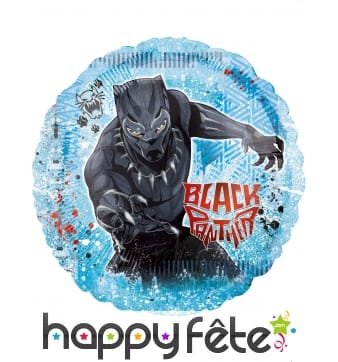 Ballon rond de Black Panther sur fond bleu, 71 cm