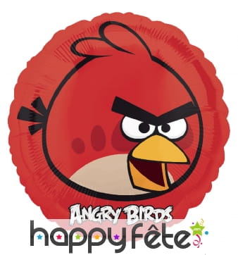 Ballon rond de Red en aluminium, Angry Birds