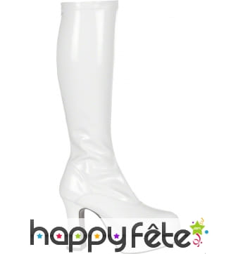 Bottes stretch blanches. Disco fever