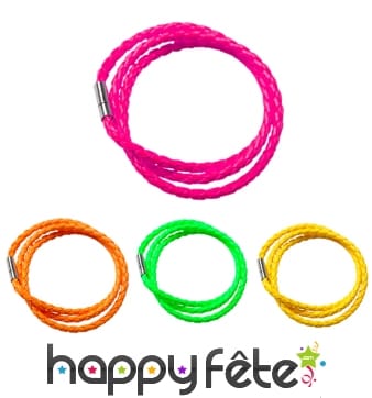 Bracelet tressé fluo