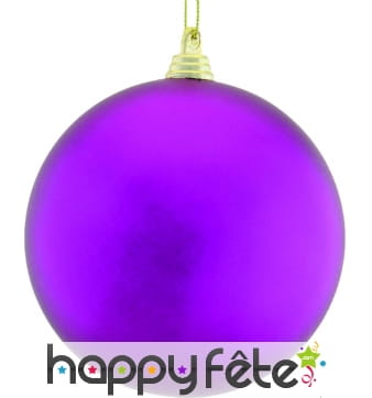 Boule violette de Noel 10cm