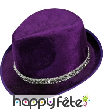 Borsalino violet en velours