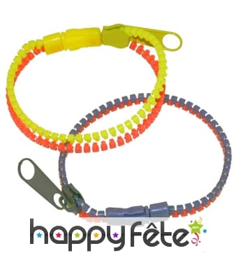 Bracelet zip deux couleurs