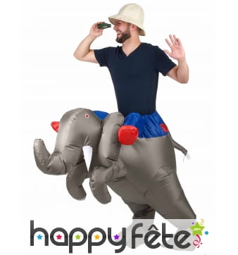 Costume à dos de éléphant gonflable