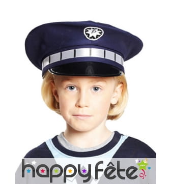 Casquette bleue de policier pour enfant