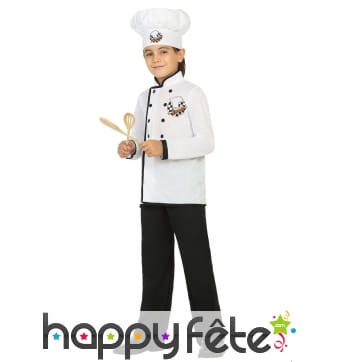 Costume blanc de petit cuisinier pour enfant